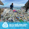 plastic bottles beach