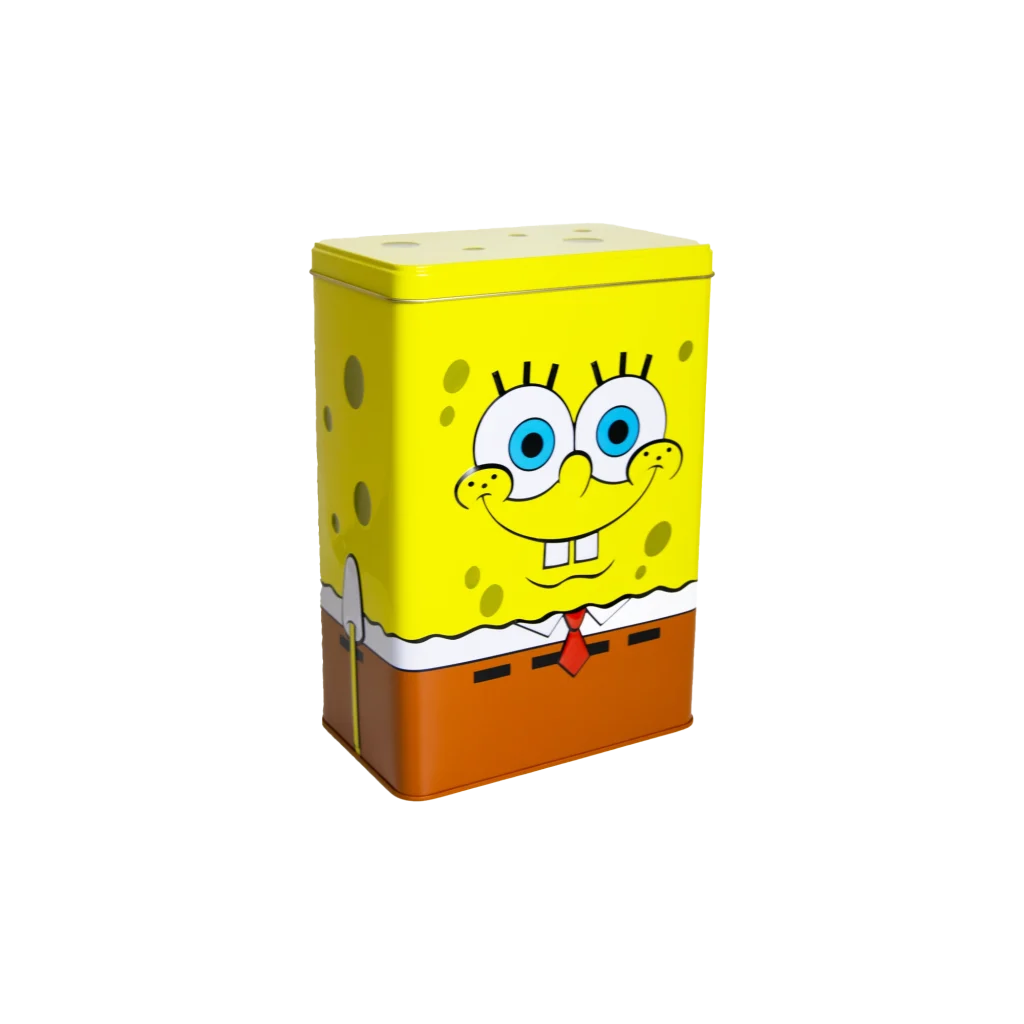SpongeBob laundry tin, right facing on transparent background
